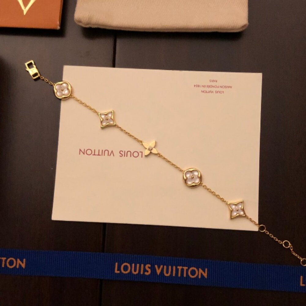 Louis Vuitton White fritillary flower bracelet